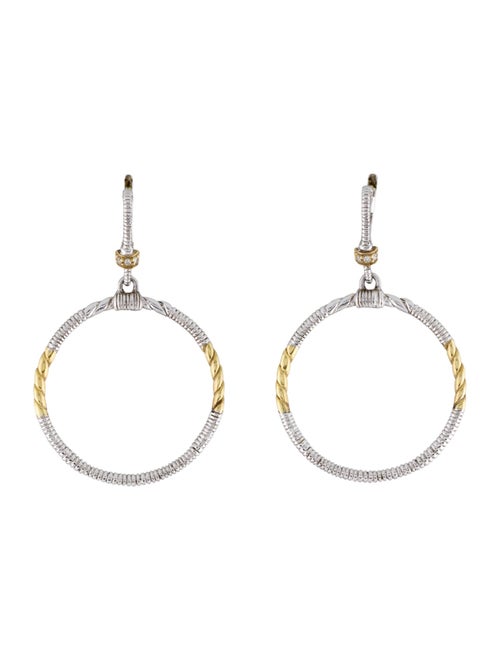 Judith Ripka Diamond Circle Drop Earrings