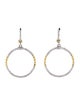 Judith Ripka Diamond Circle Drop Earrings