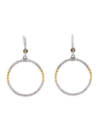 Judith Ripka Diamond Circle Drop Earrings