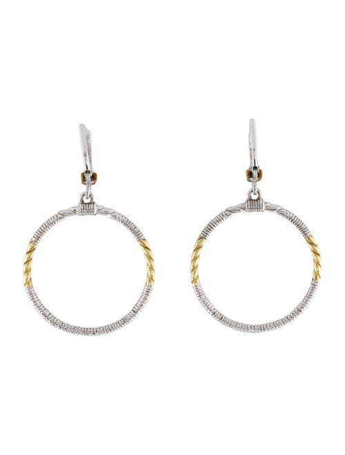 Judith Ripka Diamond Circle Drop Earrings