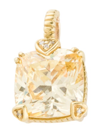 Judith Ripka 18K Canary Crystal & Diamond Lola Pendant