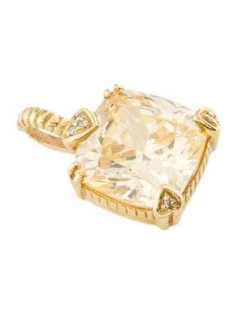 Judith Ripka 18K Canary Crystal & Diamond Lola Pendant