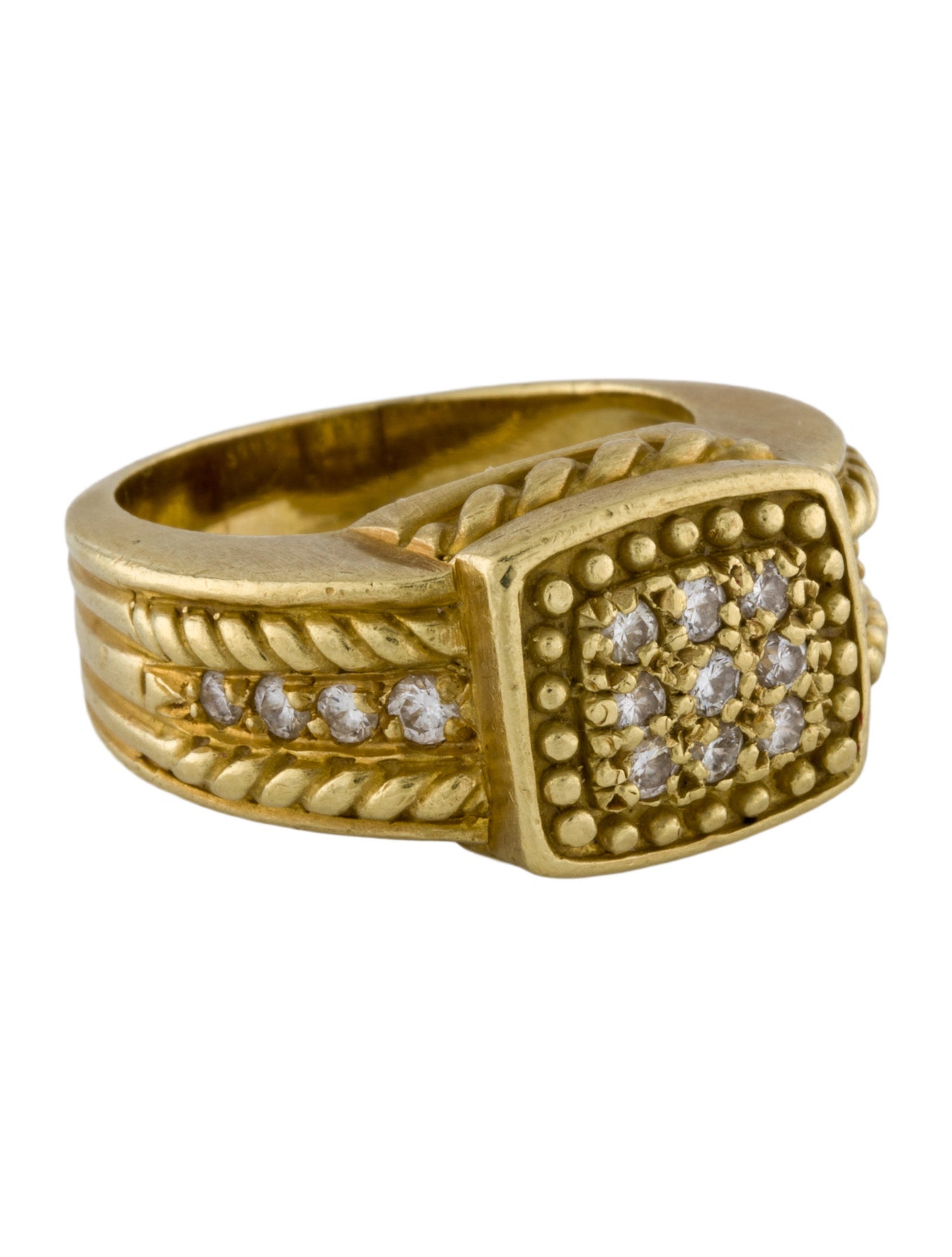 Judith Ripka 18K Diamond Cocktail Ring