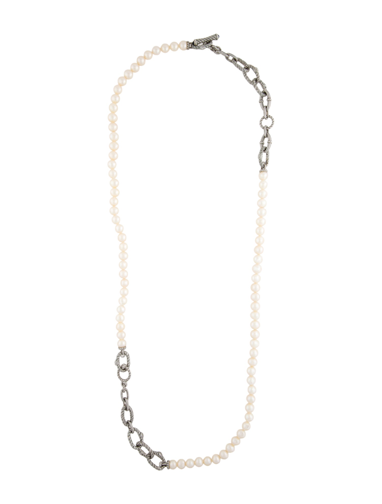 Judith Ripka Pearl & Sapphire Beaded Necklace