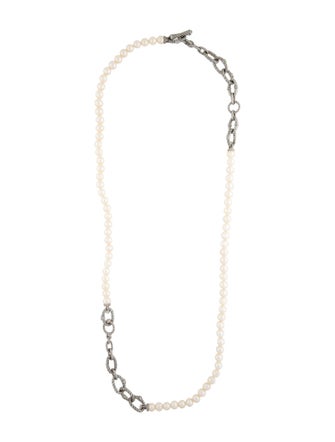 Judith Ripka Pearl & Sapphire Beaded Necklace