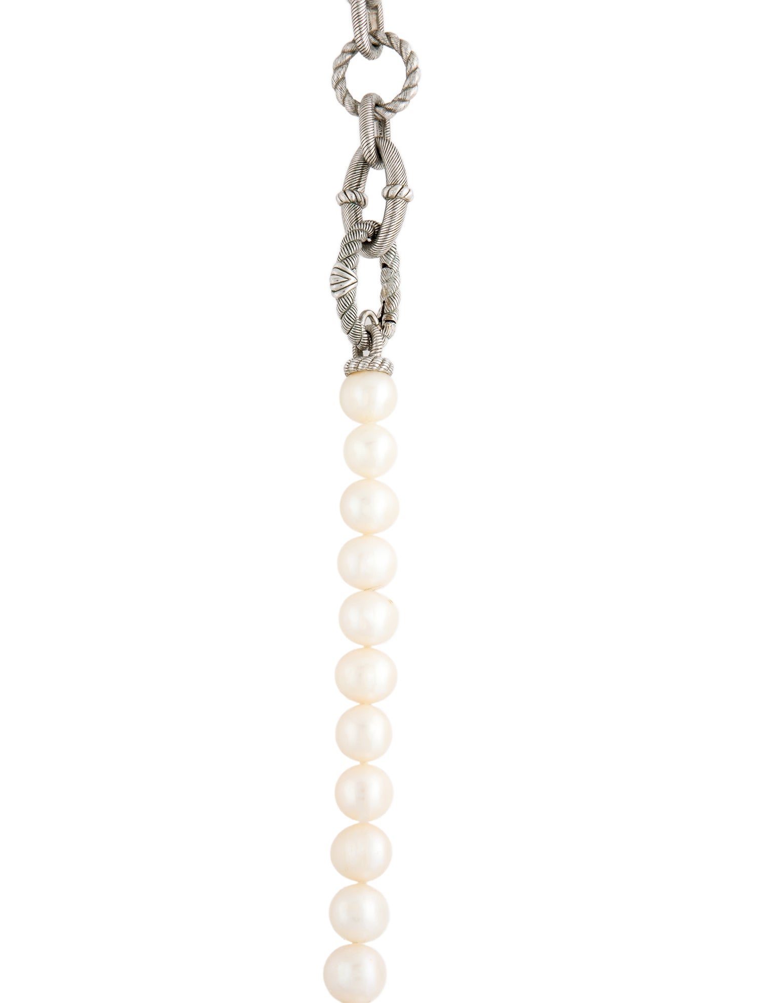 Judith Ripka Pearl & Sapphire Beaded Necklace