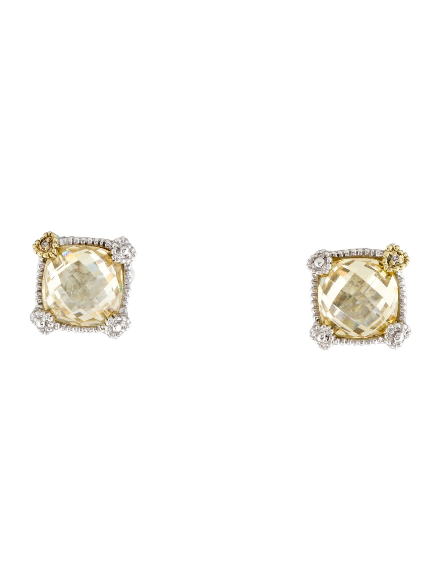 Judith Ripka Diamond & Cubic Zirconia Stud Earrings