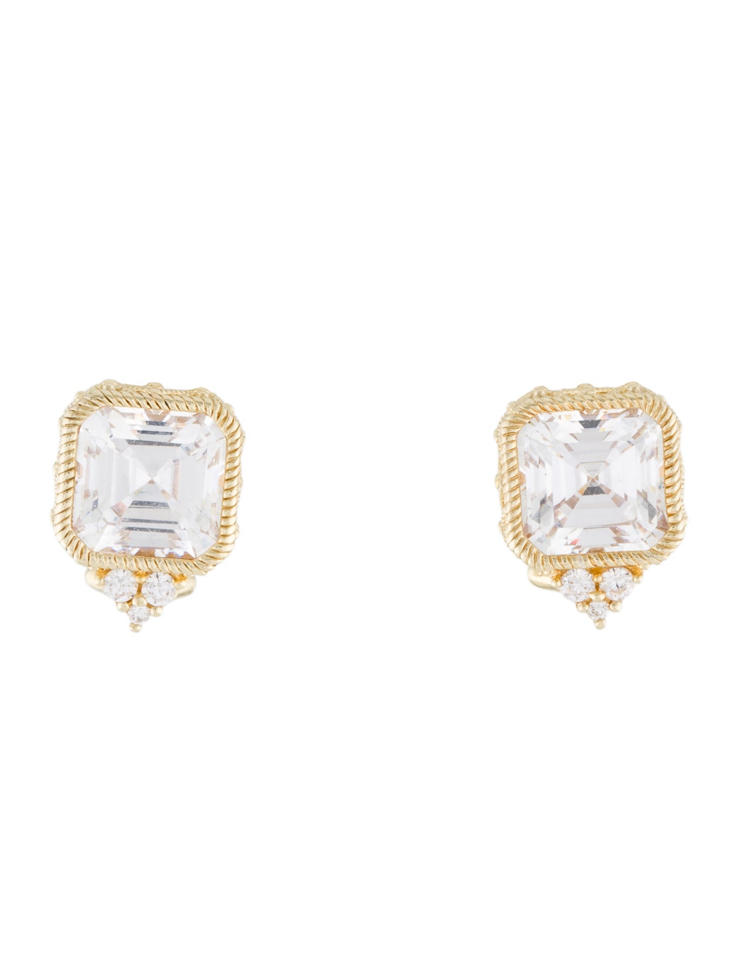 Judith Ripka Cubic Zirconia Earclip Earrings