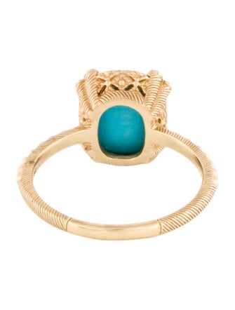 Judith Ripka 14K Turquoise & Diamond Cocktail Ring
