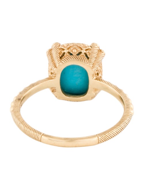 Judith Ripka 14K Turquoise & Diamond Cocktail Ring