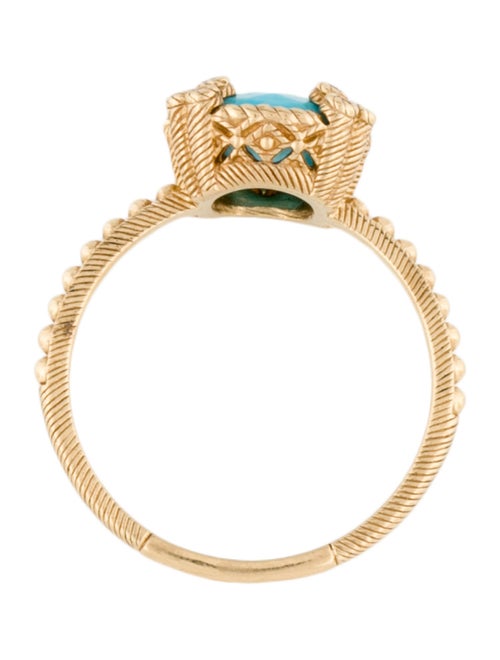 Judith Ripka 14K Turquoise & Diamond Cocktail Ring