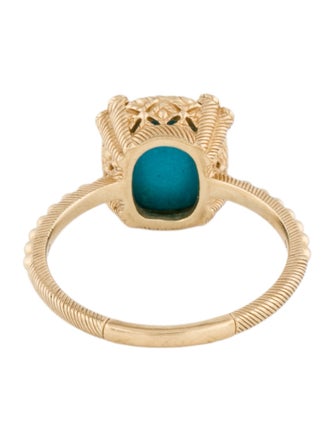 Judith Ripka 14K Turquoise & Diamond Cocktail Ring