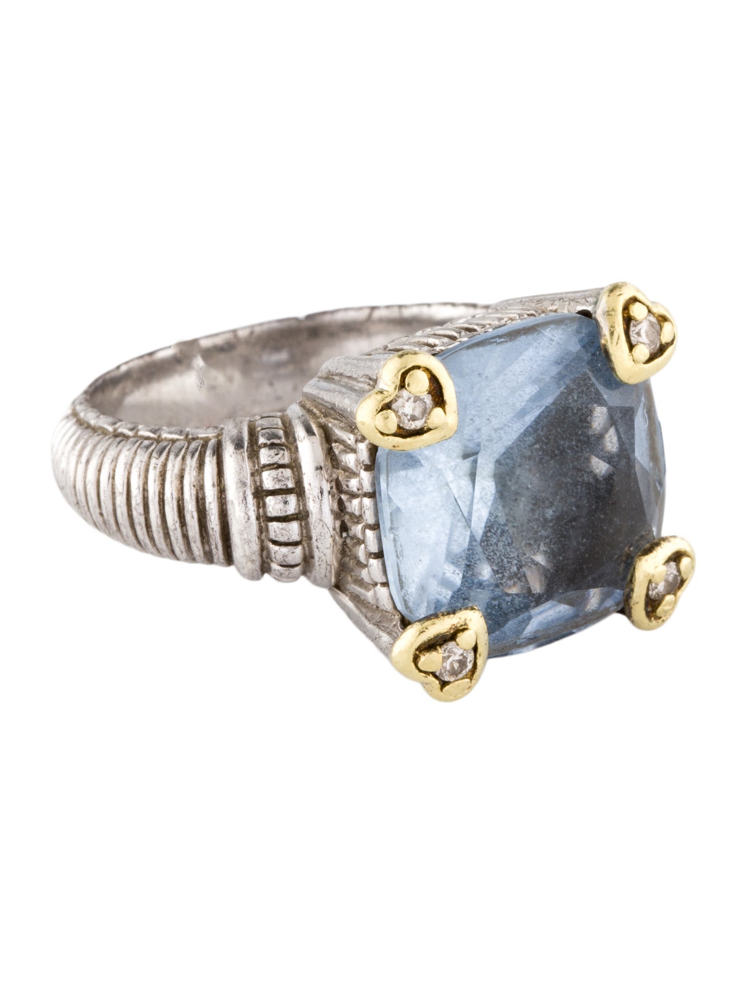 Judith Ripka Quartz & Diamond Cocktail Ring