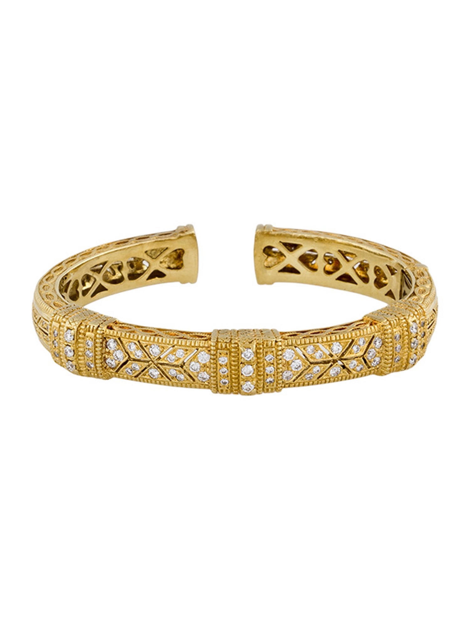 Judith Ripka 18K Diamond Cuff Bracelet