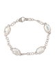 Judith Ripka Mother of Pearl & Quartz Triplet Station Bracelet