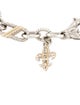 Judith Ripka Two-Tone Cubic Zirconia Fleur de Lis Charm Bracelet