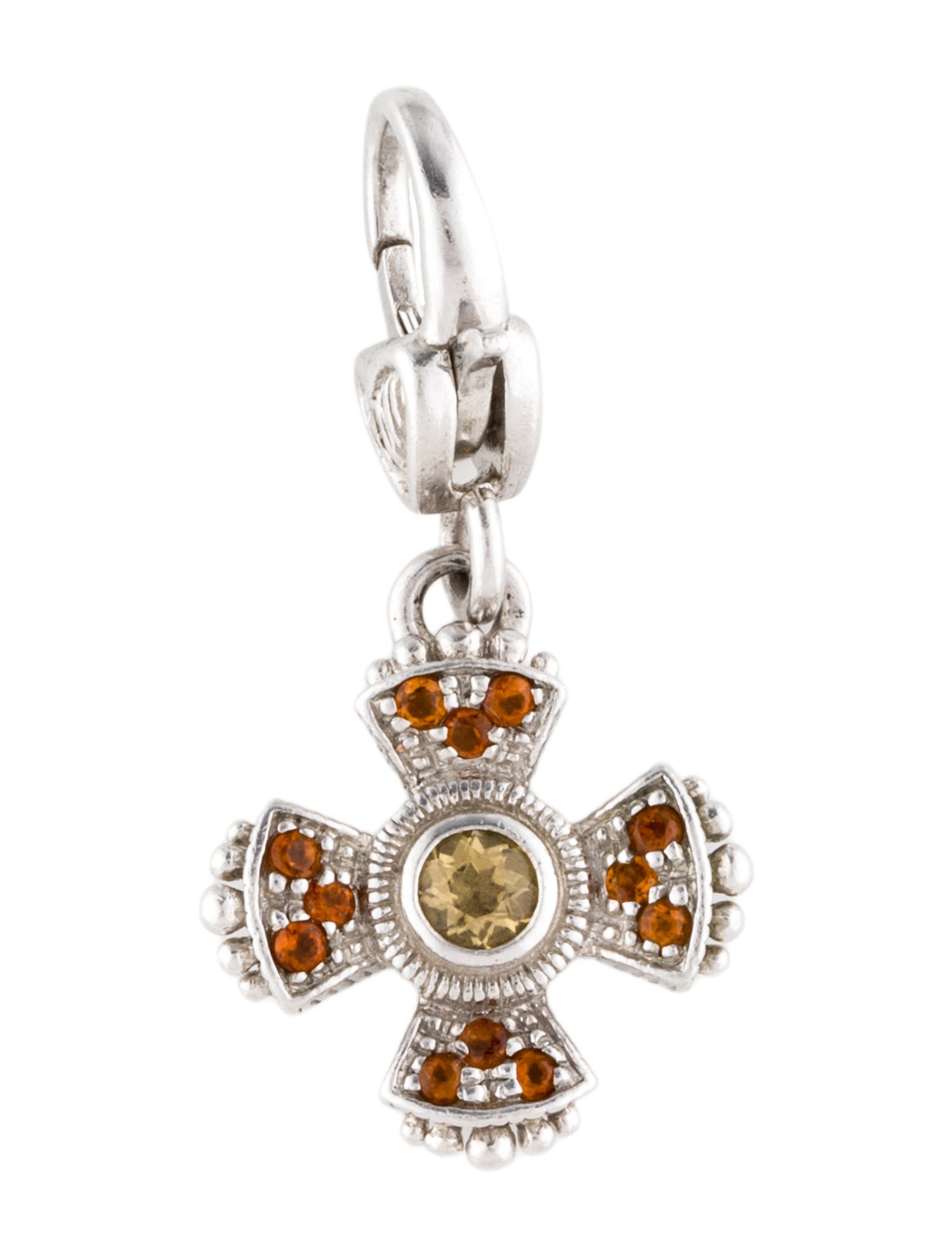 Judith Ripka Citrine Cross Charm