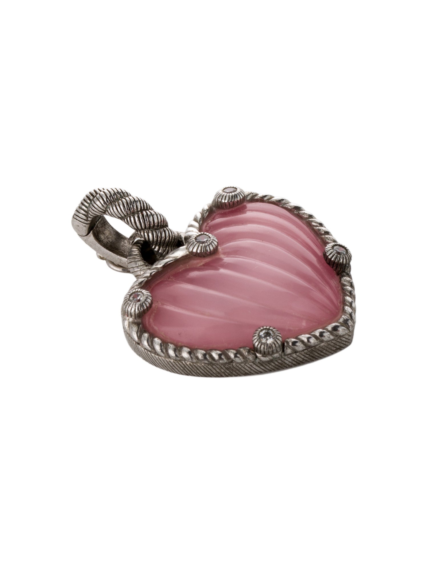 Judith Ripka Mother of Pearl, Quartz & Cubic Zirconia Heart Enhancer Pendant