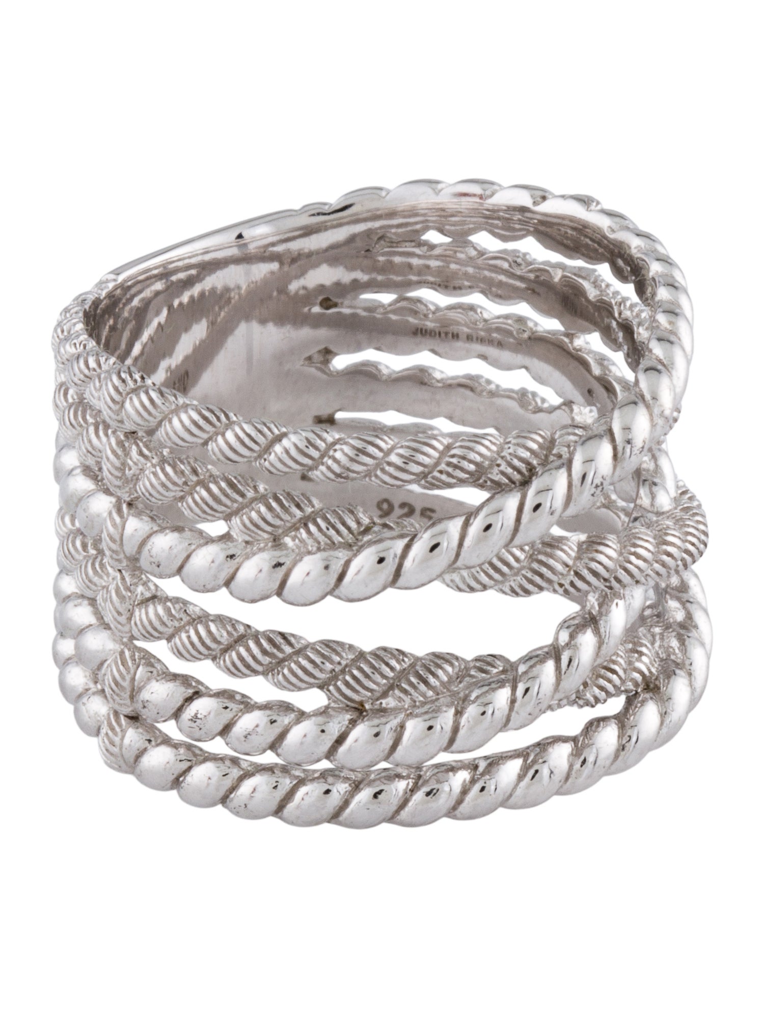 Judith Ripka 6 Row Band Ring