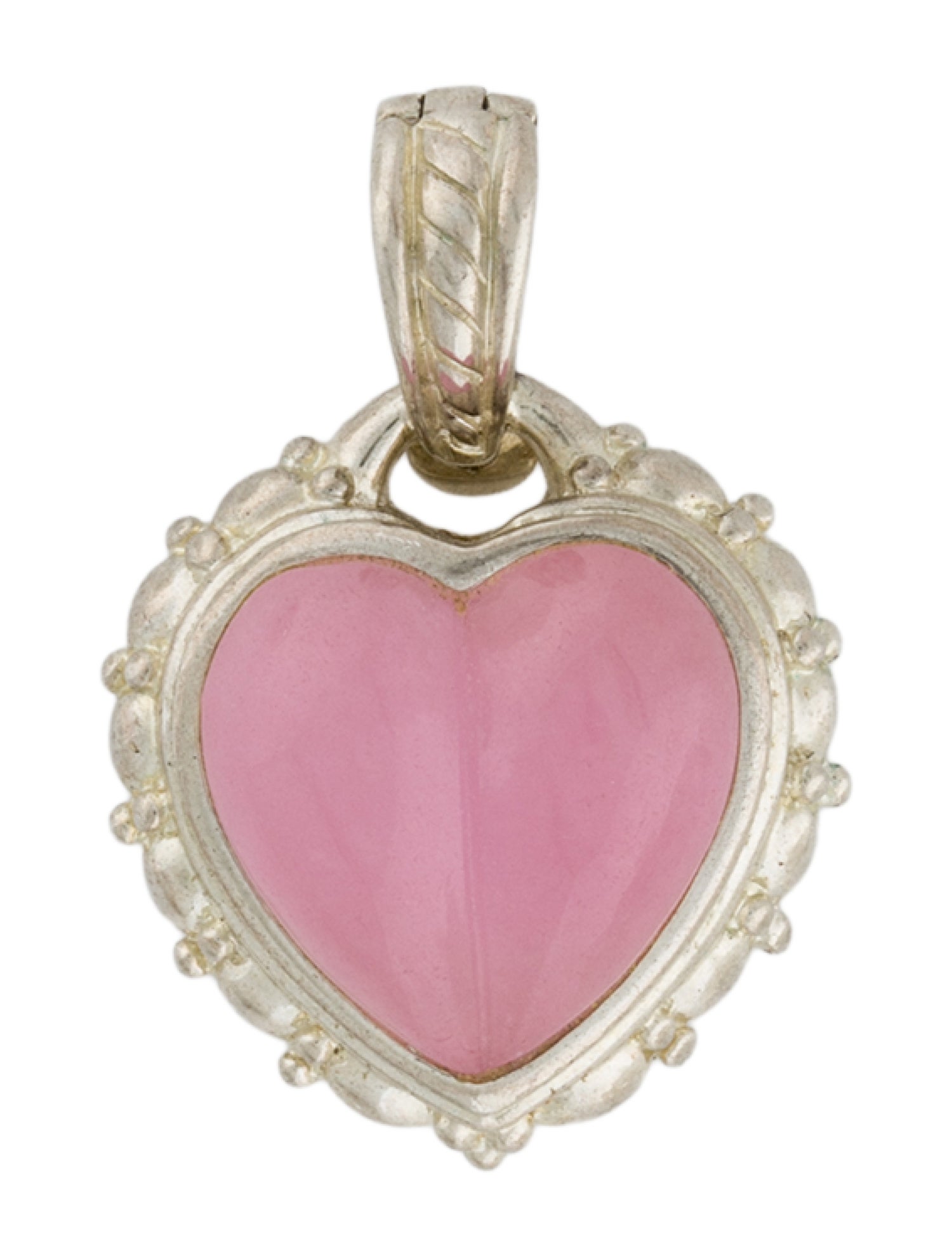 Judith Ripka Dyed Jadeite Heart Pendant