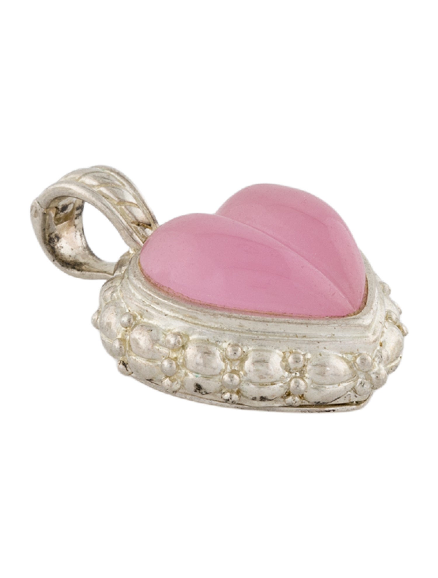 Judith Ripka Dyed Jadeite Heart Pendant