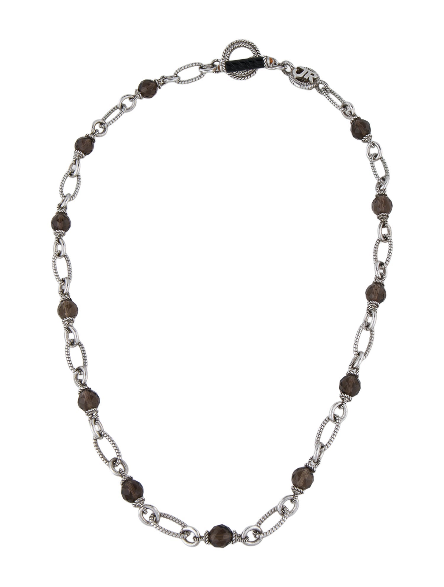 Judith Ripka Smoky Quartz & Citrine Station Necklace