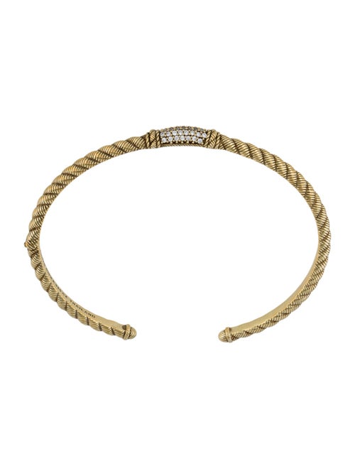 Judith Ripka Cubic Zirconia Hinged Cuff Bracelet