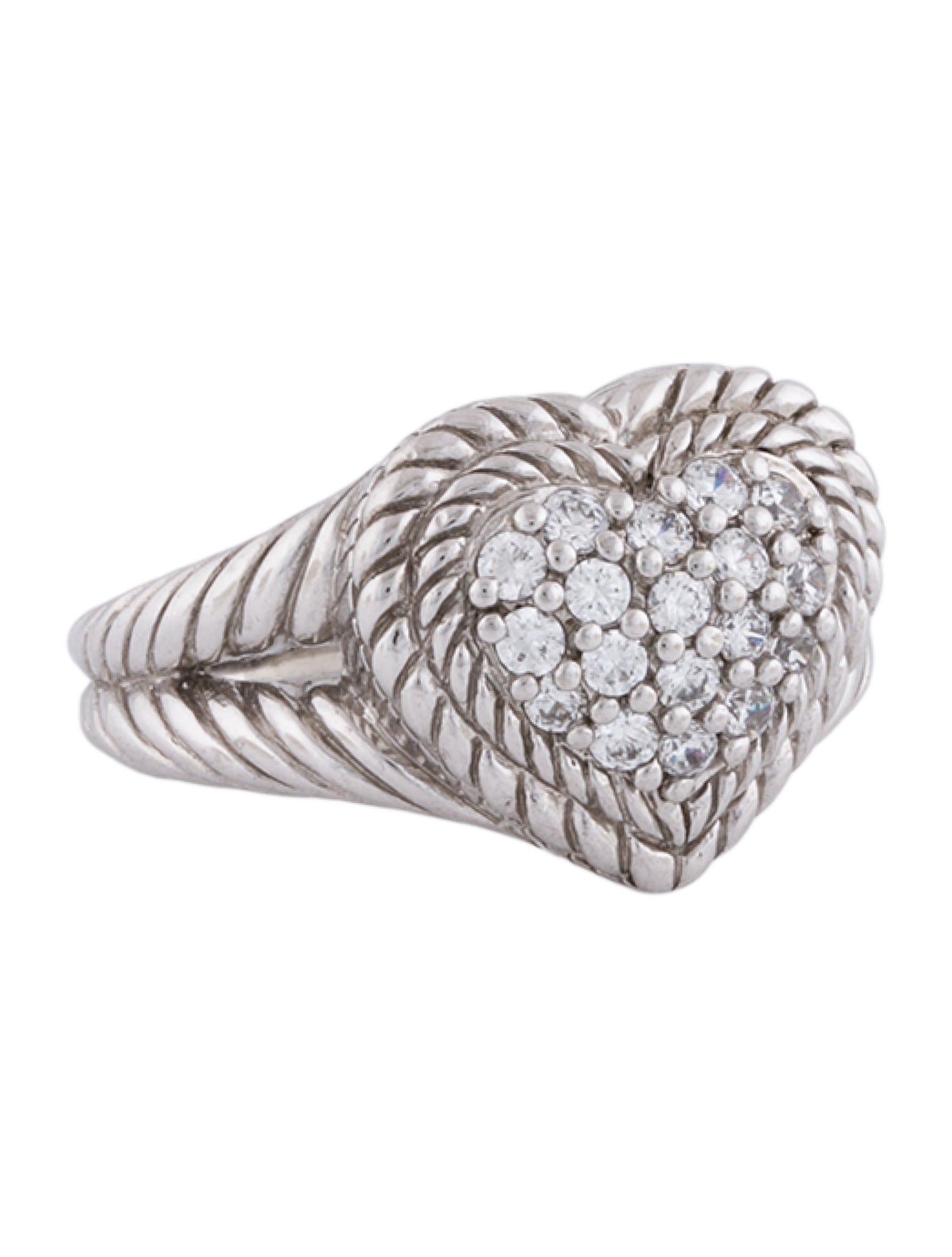Judith Ripka Cubic Zirconia Heart Ring