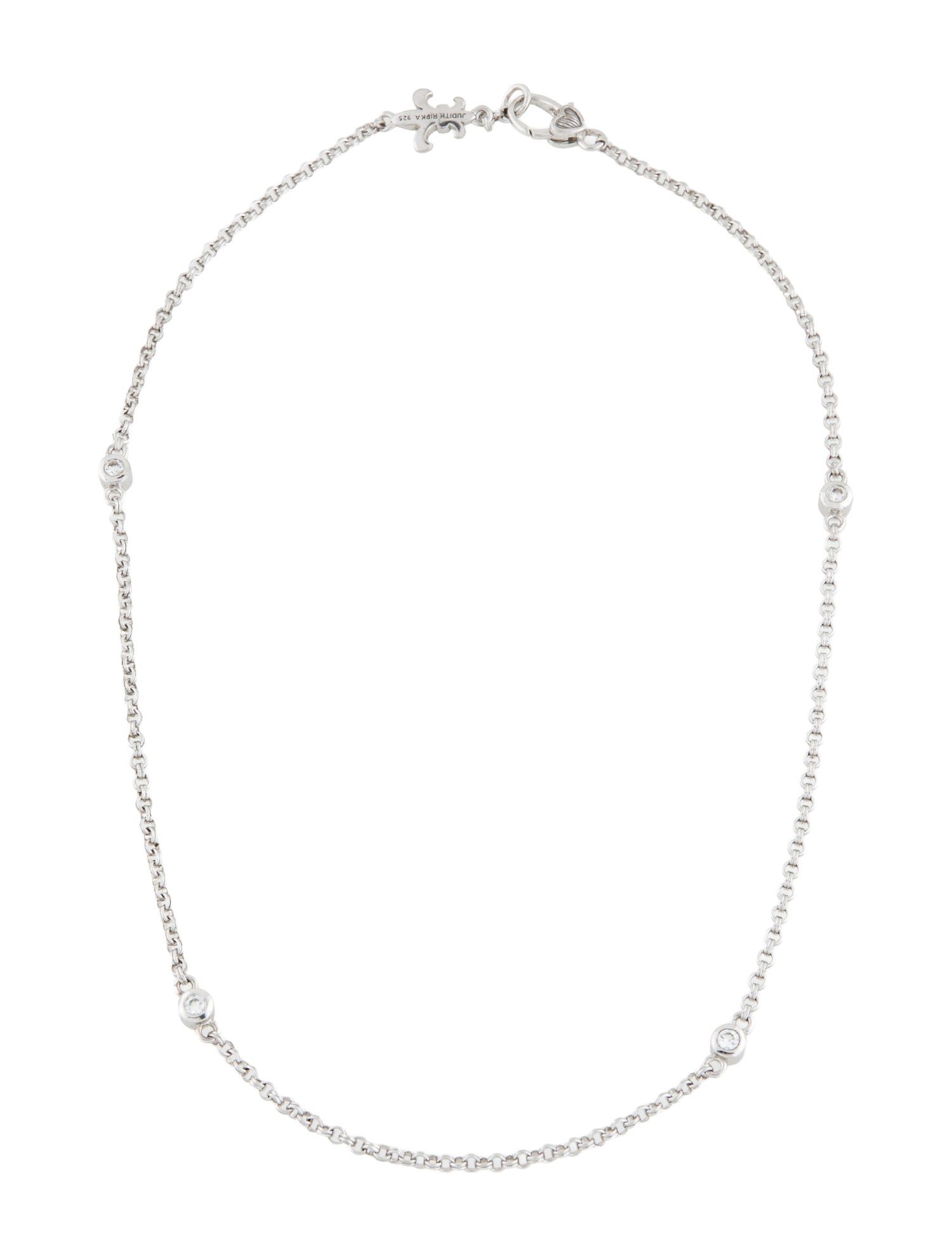 Judith Ripka Cubic Zirconia Station Necklace
