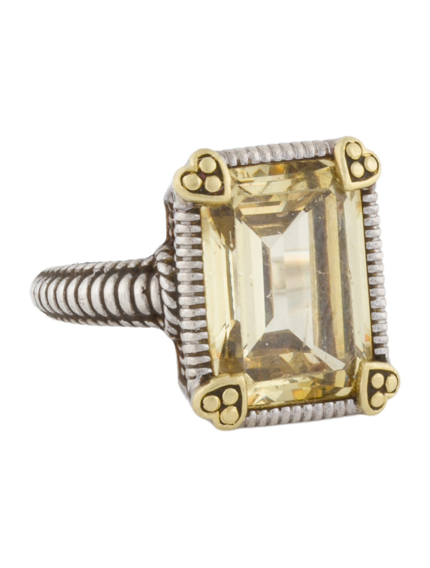 Judith Ripka Cubic Zirconia Heart Cocktail Ring