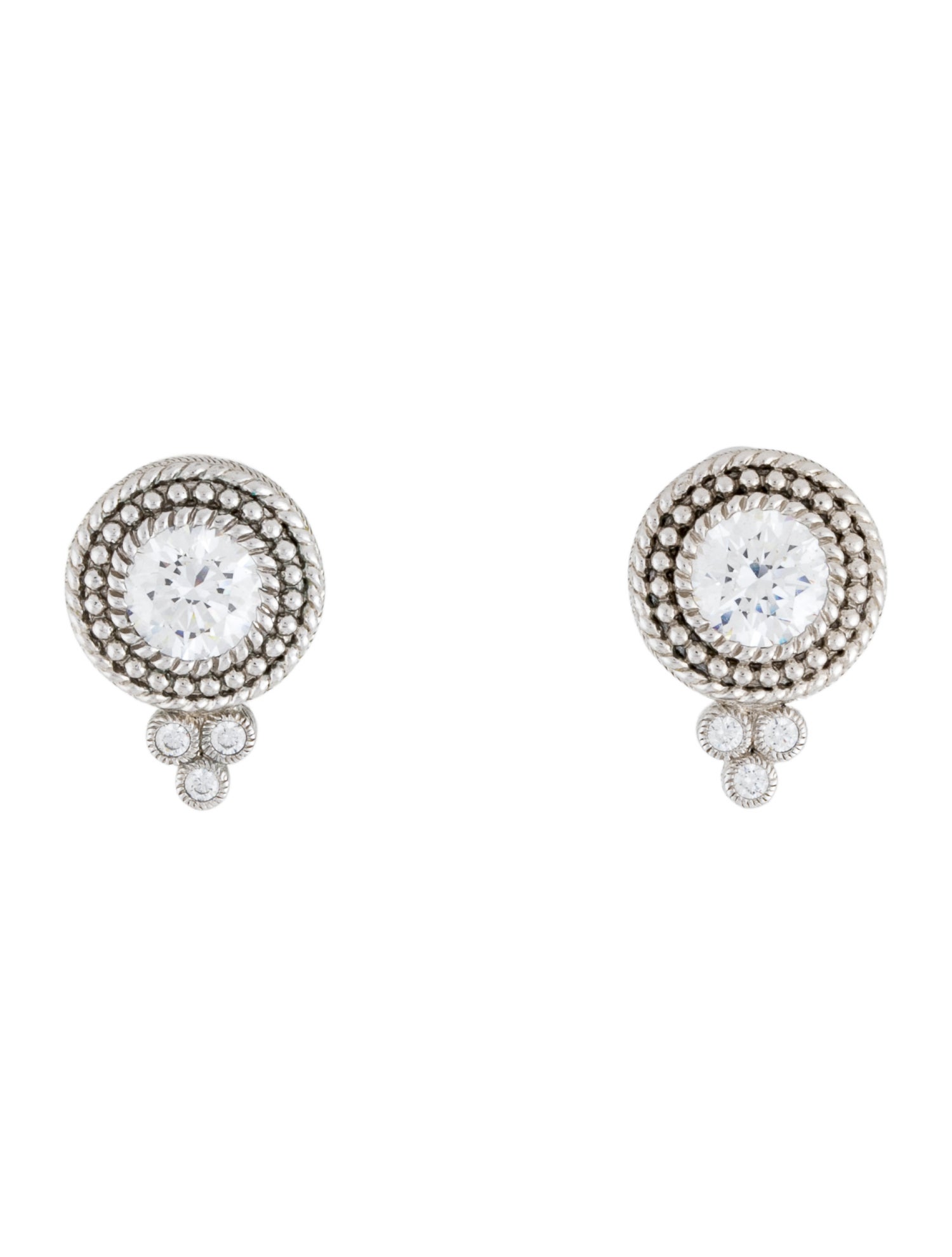 Judith Ripka Cubic Zirconia Earclips