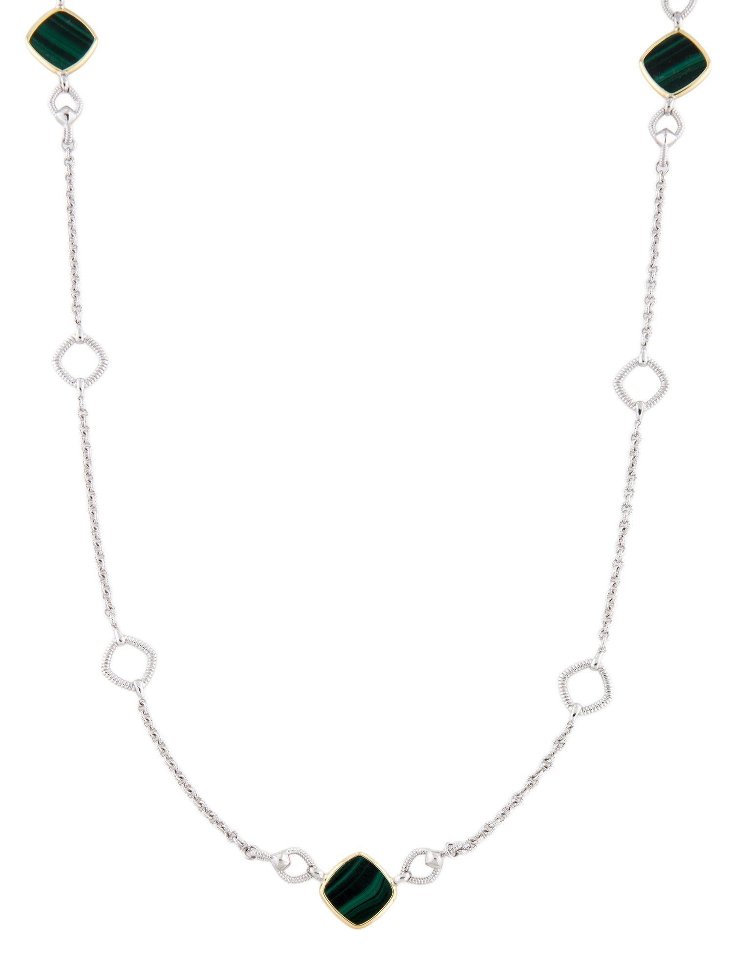 Judith Ripka Malachite Station Necklace