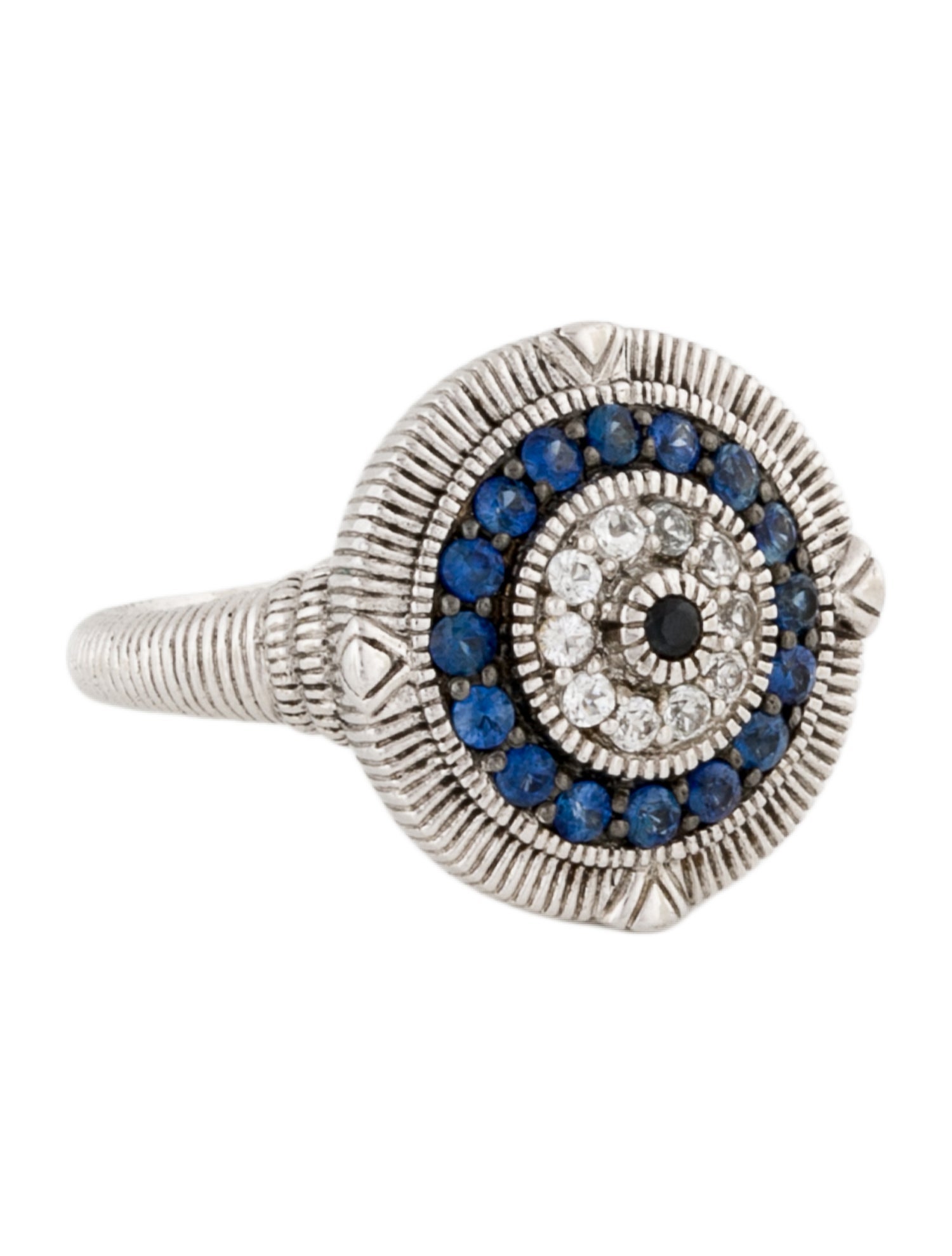 Judith Ripka Sapphire Lucky Evil Eye Cocktail Ring