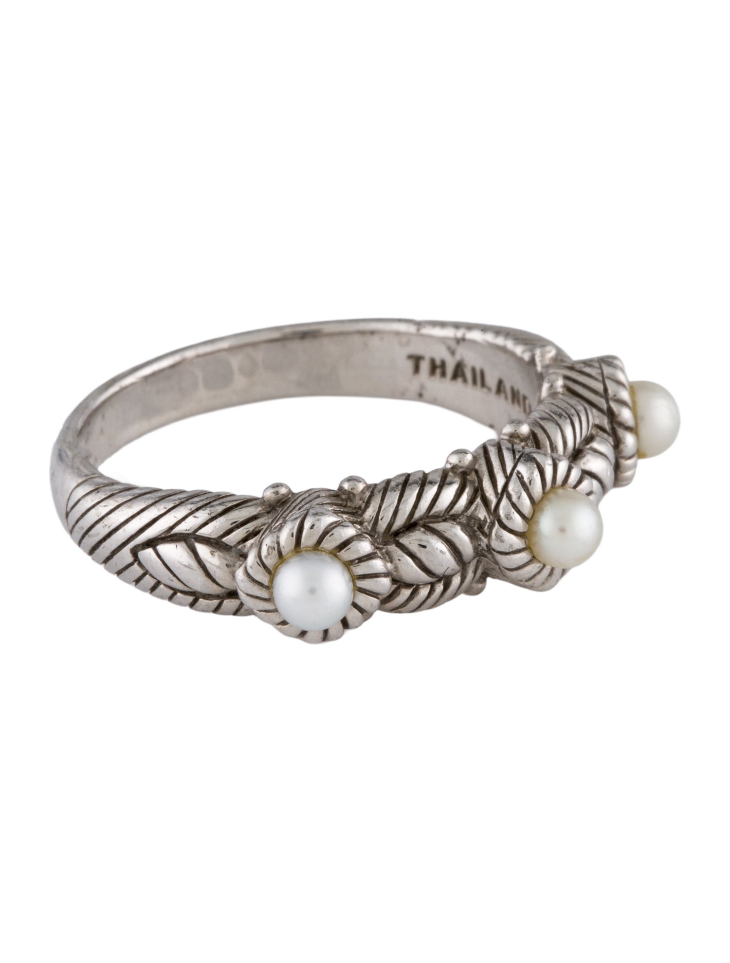 Judith Ripka Pearl Textured Band