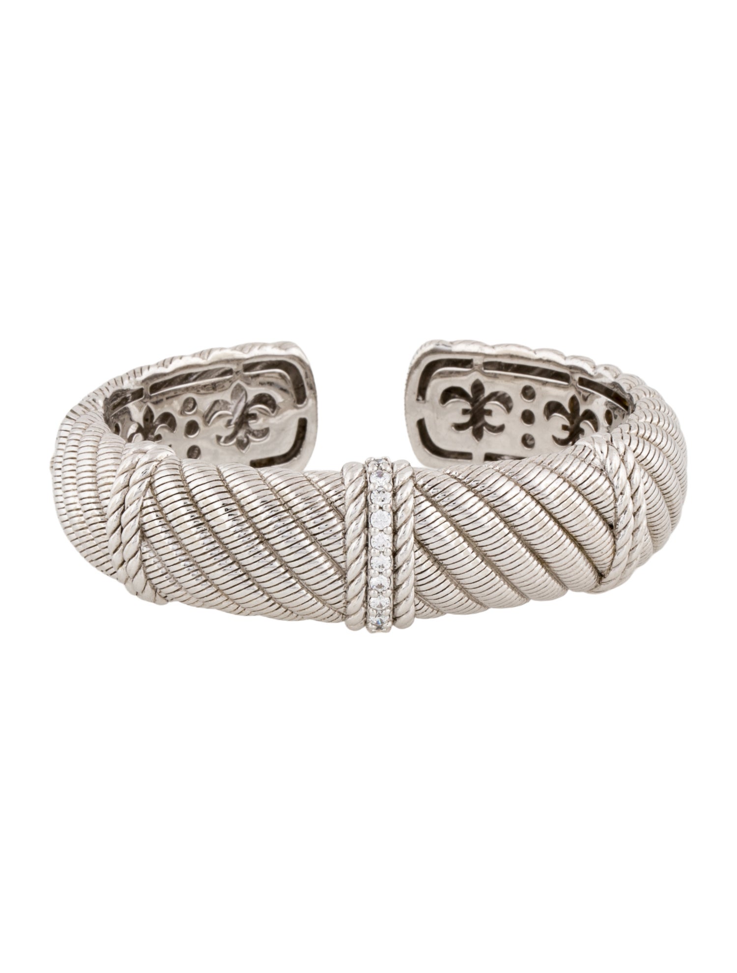 Judith Ripka Cubic Zirconia Wide Cuff Bracelet