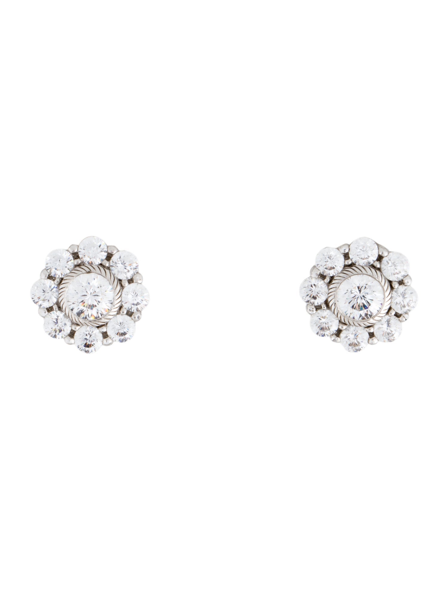 Judith Ripka Cubic Zirconia Earclip Earrings