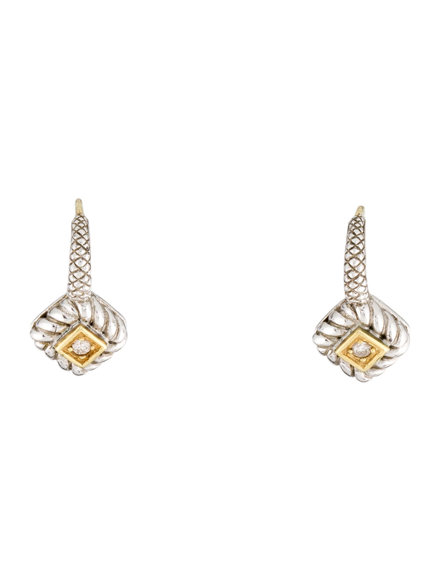 Judith Ripka Diamond Earclip Earrings
