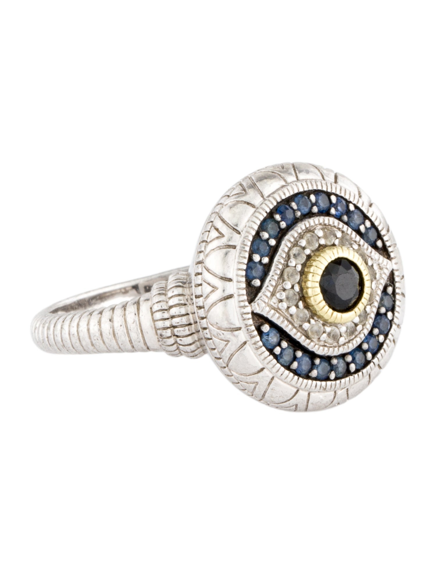 Judith Ripka Sapphire & Topaz Evil Eye Cocktail Ring