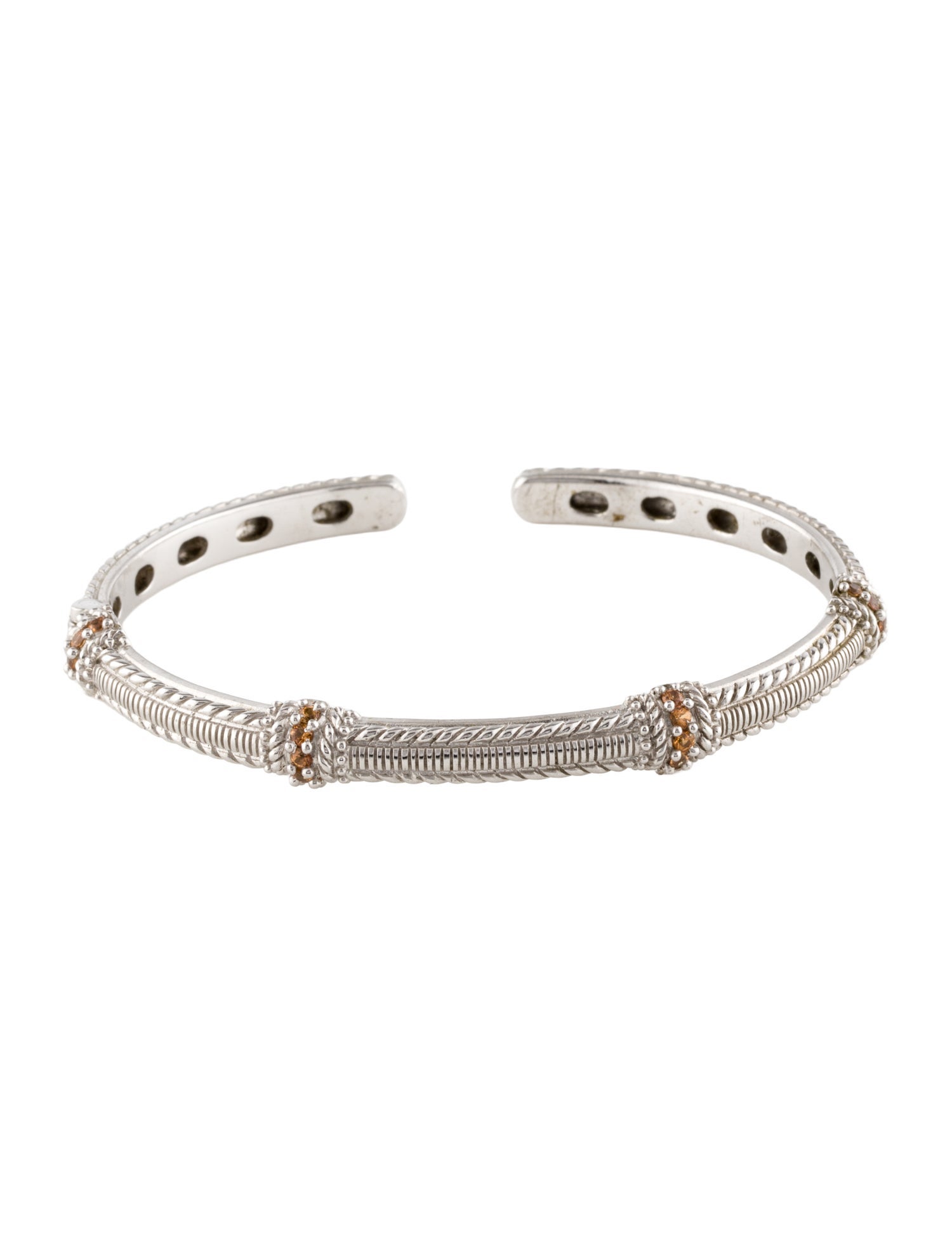 Judith Ripka Sapphire Hinged Cuff