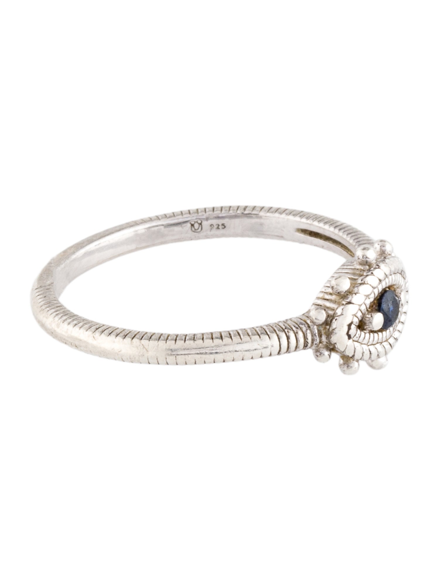 Judith Ripka Synthetic Sapphire Evil Eye Cocktail Ring