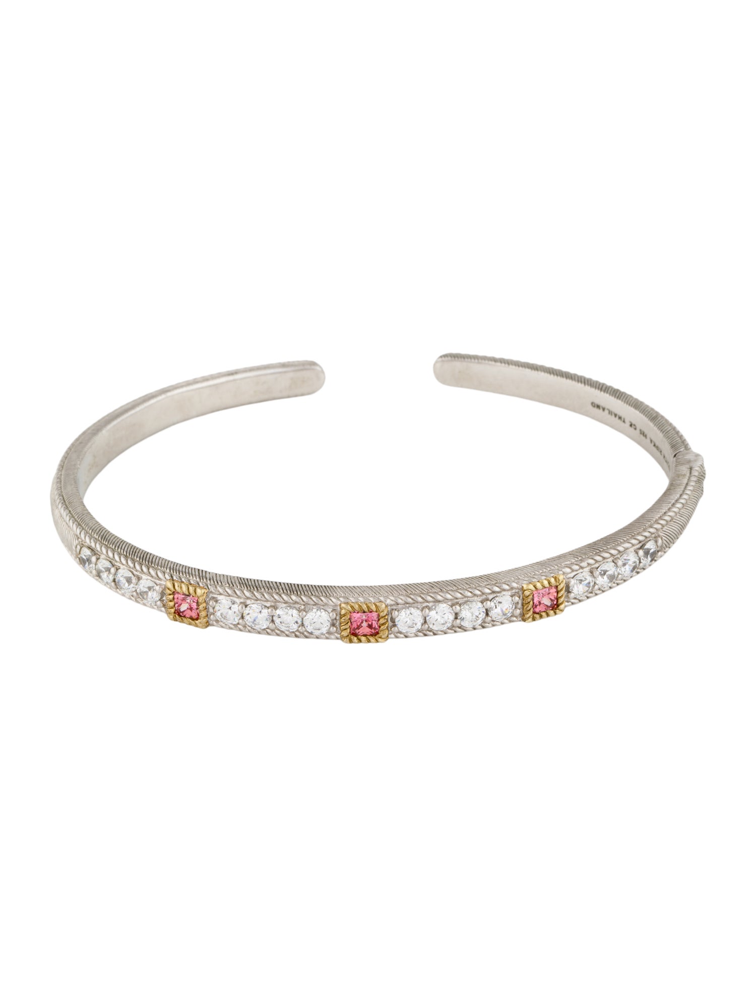 Judith Ripka Cubic Zirconia Hinge Cuff Bracelet