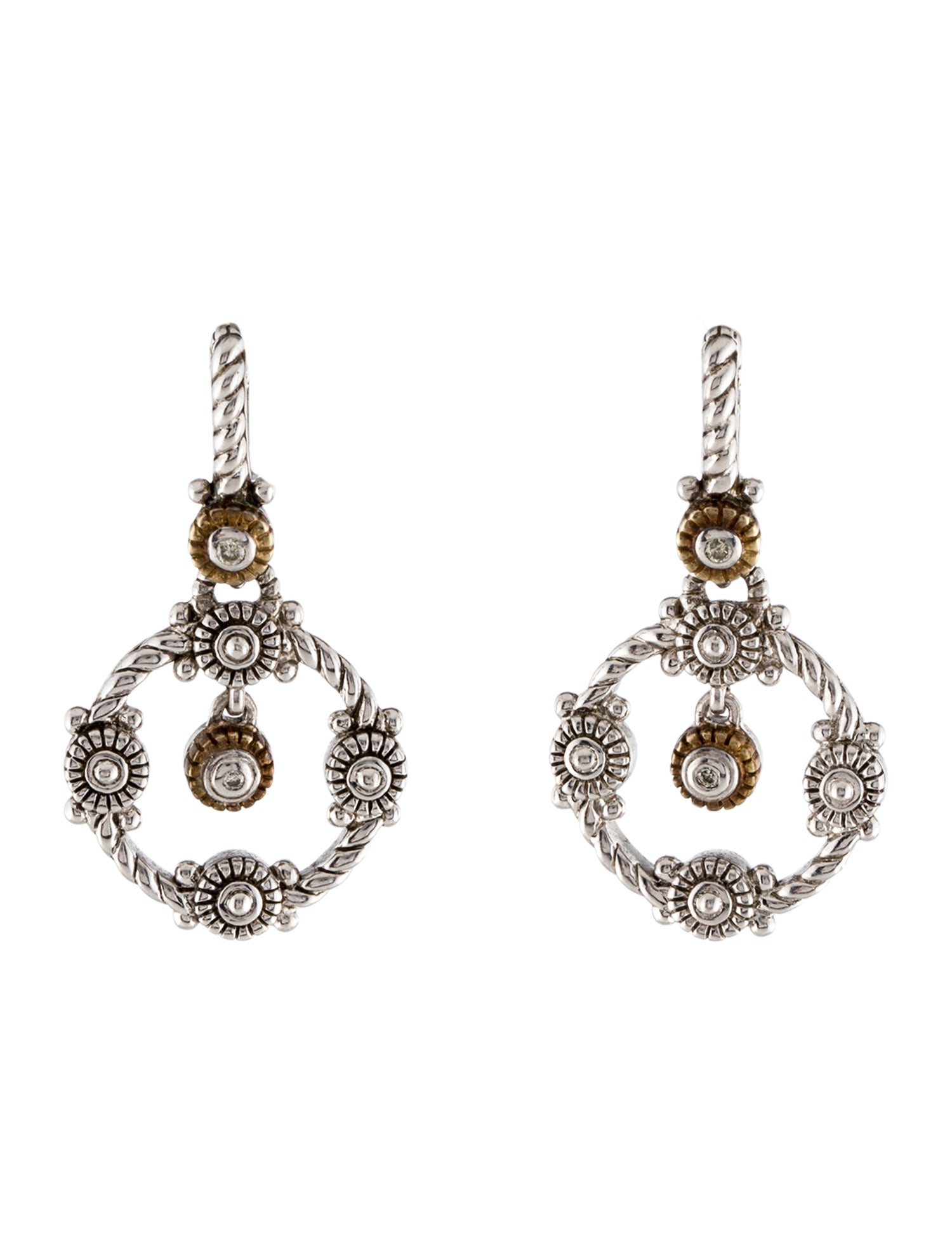 Judith Ripka Diamond Garland Drop Earrings