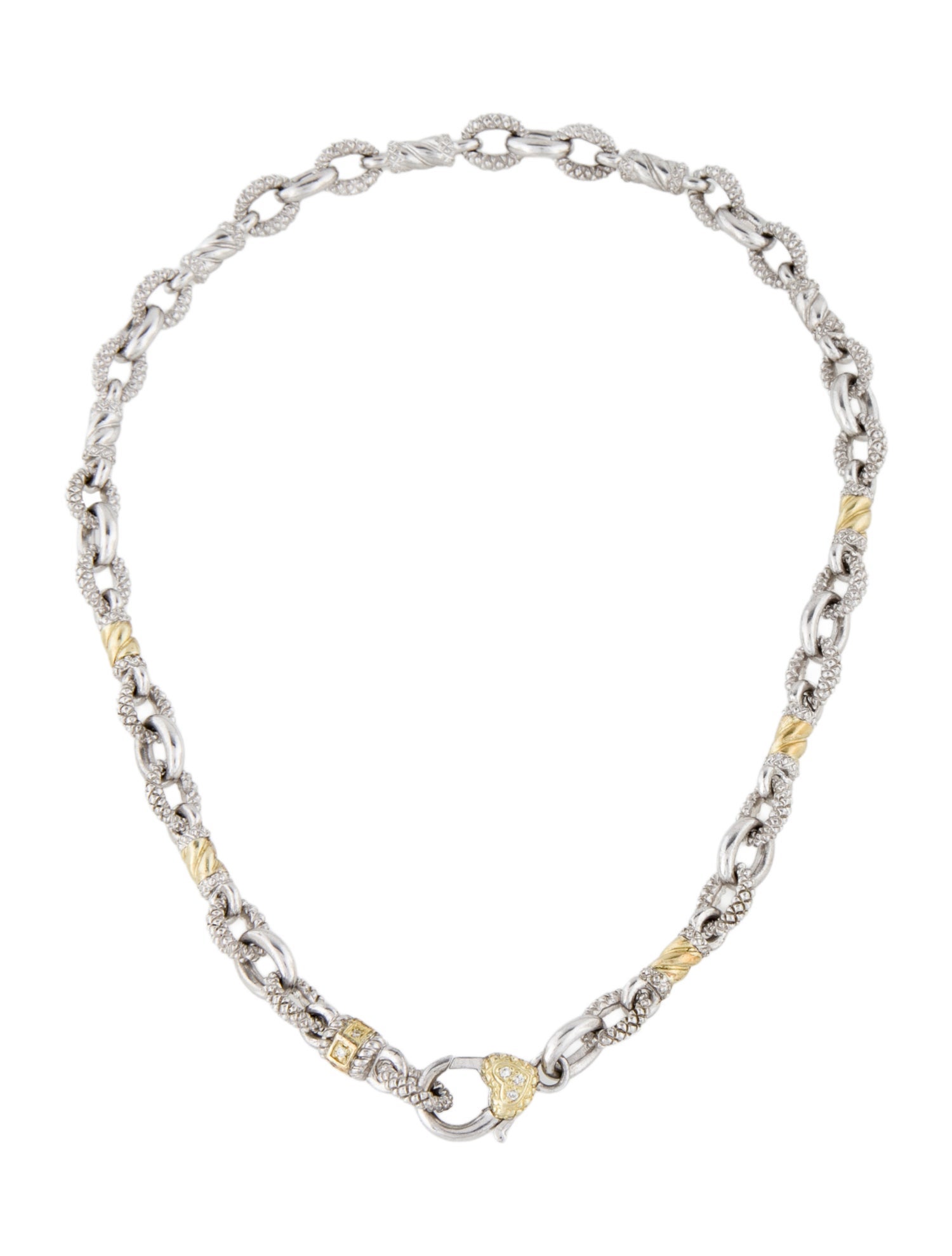 Judith Ripka Cubic Zirconia Two-Tone Collar Necklace