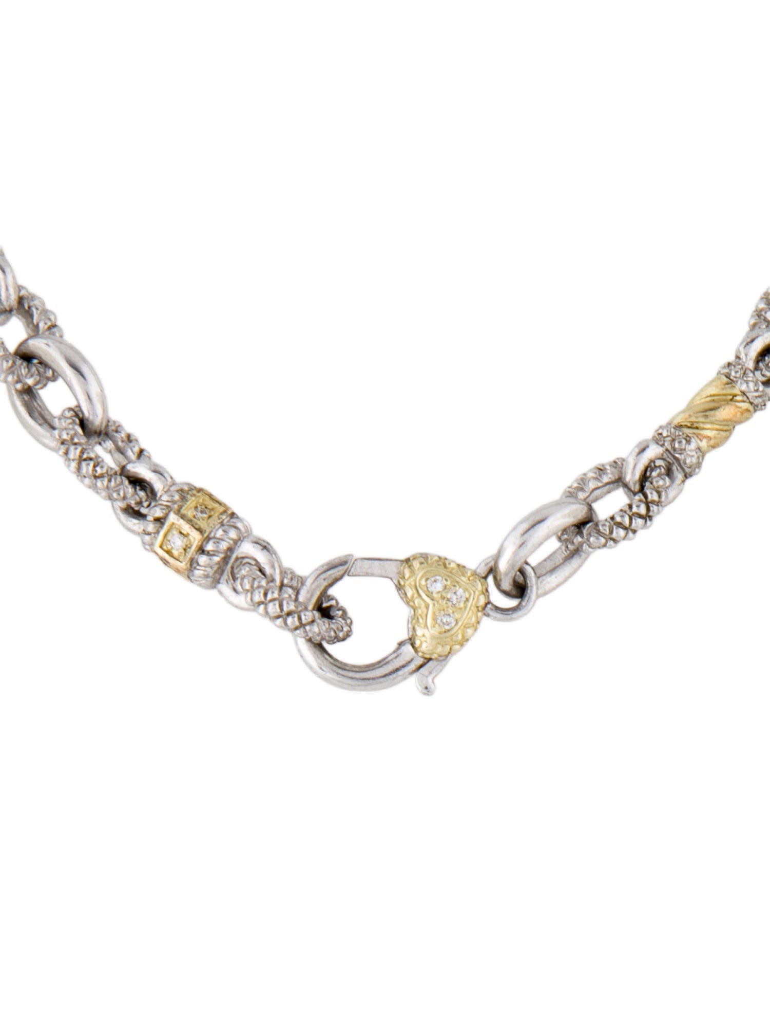 Judith Ripka Cubic Zirconia Two-Tone Collar Necklace