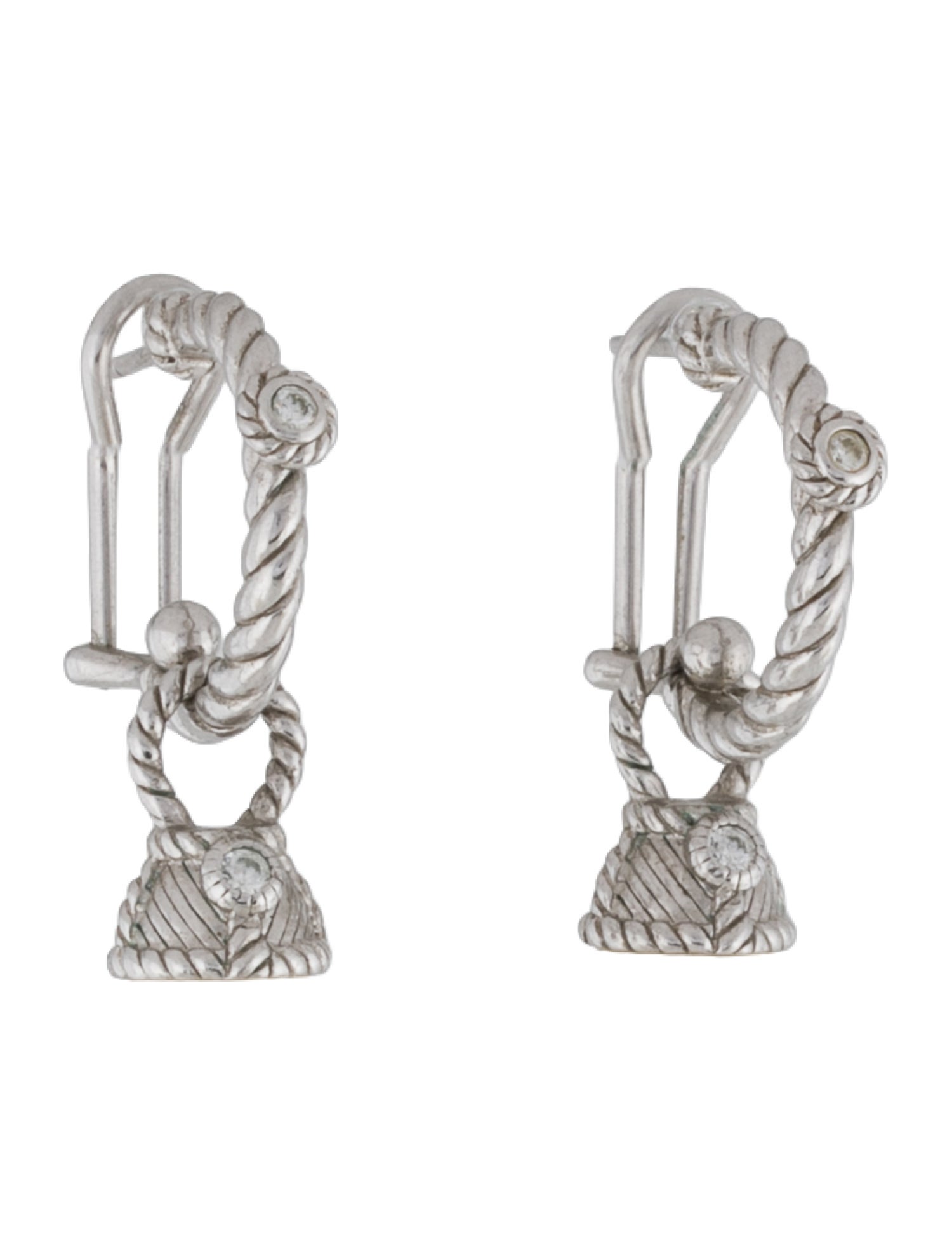 Judith Ripka Pearl & Cubic Zirconia Earclip Drop Earrings