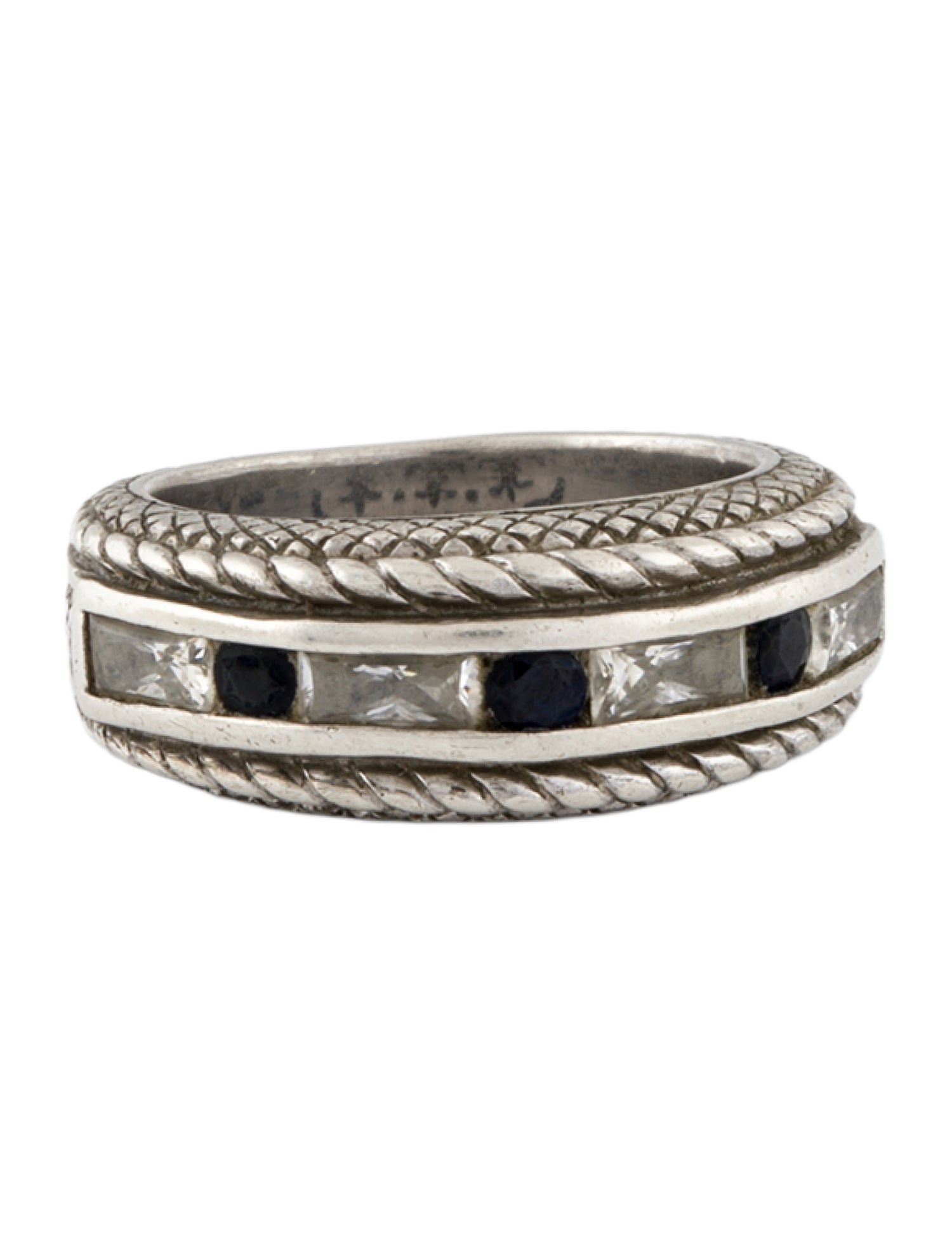 Judith Ripka Cubic Zirconia & Sapphire Band