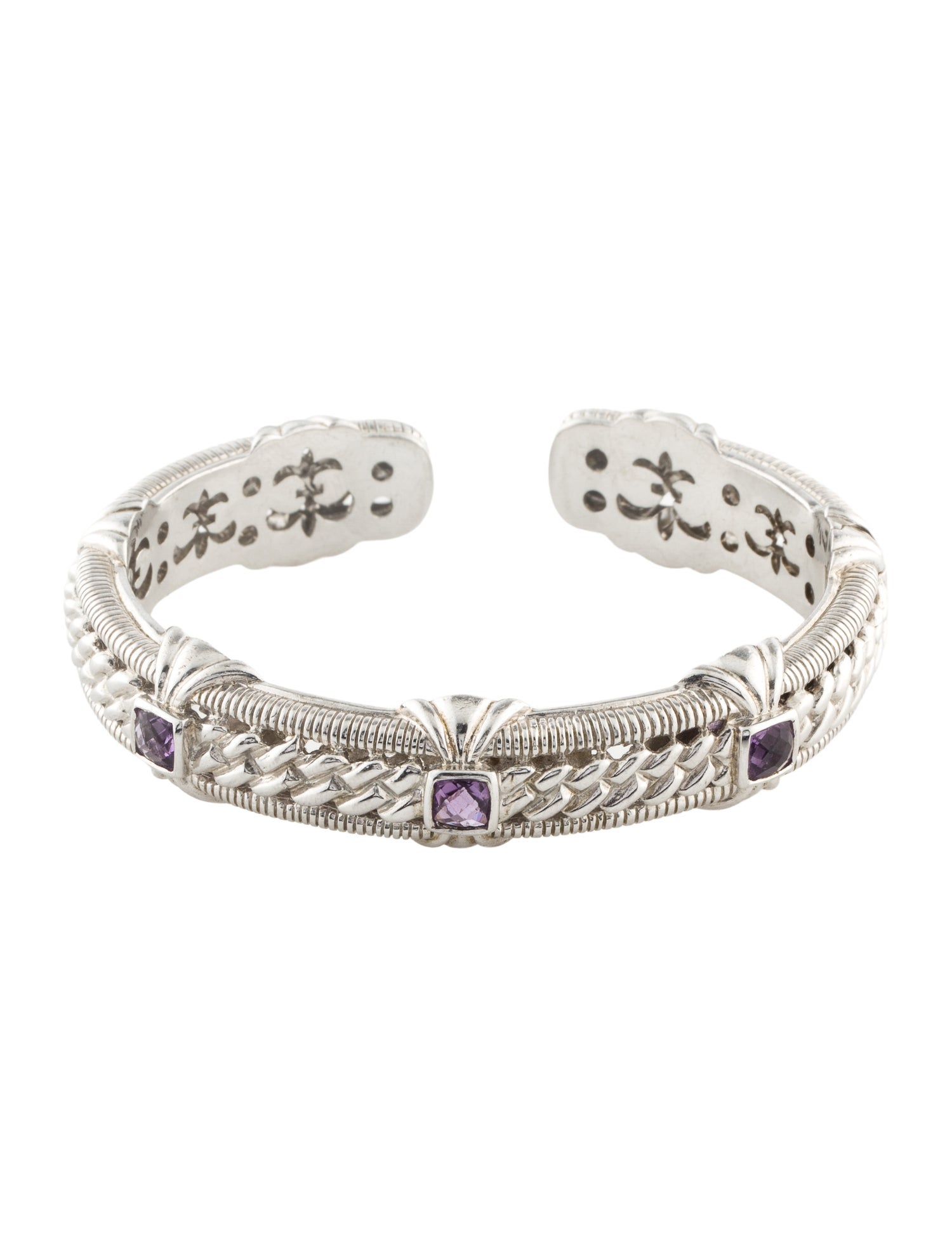 Judith Ripka Amethyst Cuff Bracelet