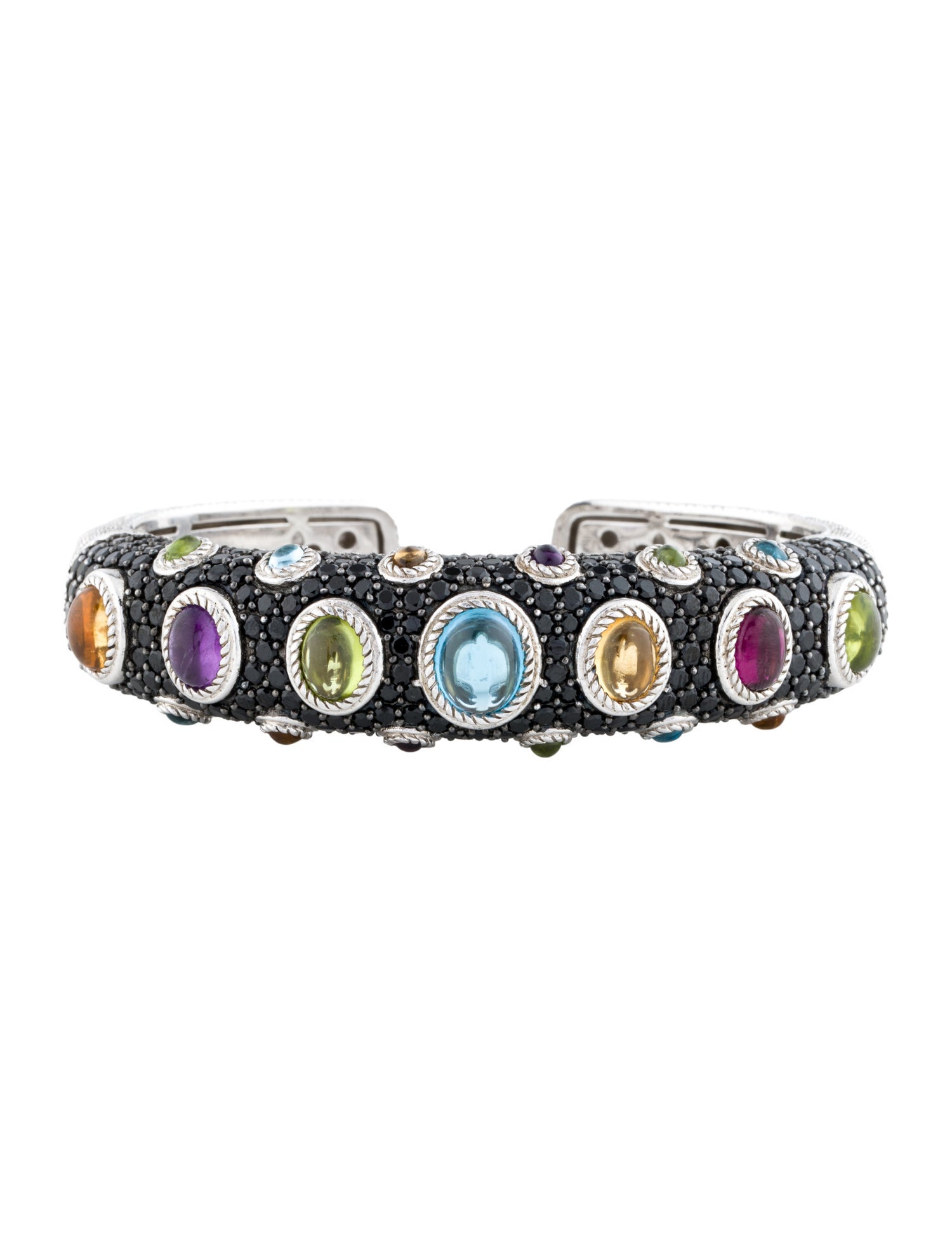 Judith Ripka Multi-Stone Hinge Cuff