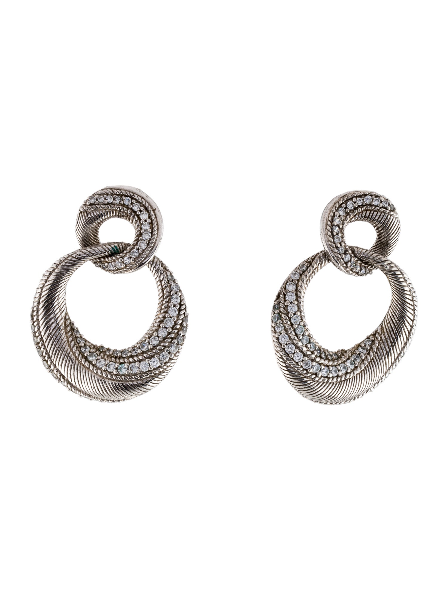 Judith Ripka Cubic Zirconia Clip-On Earrings