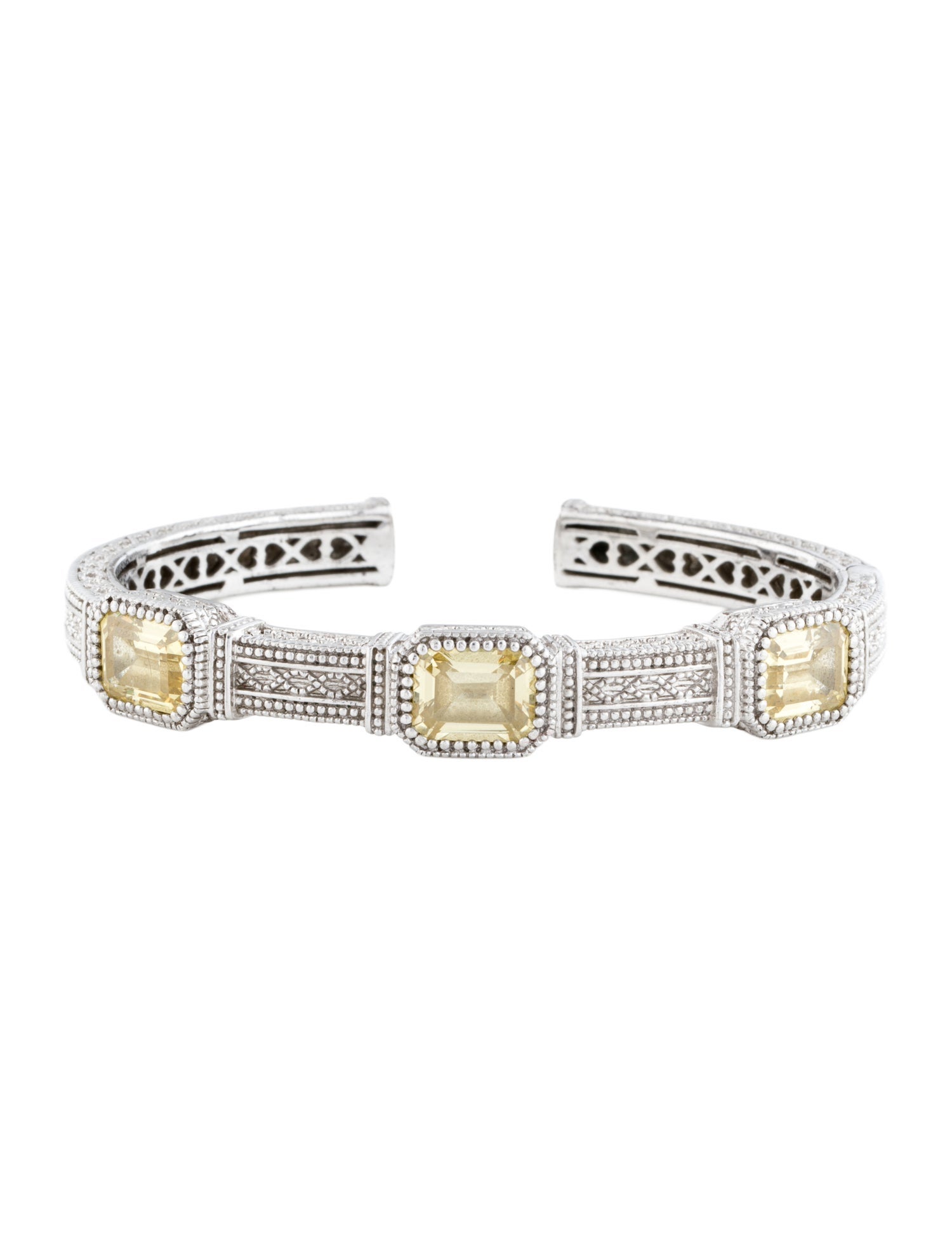 Judith Ripka Crystal Cuff Bracelet